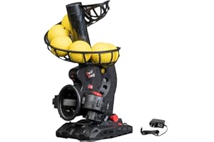Furlihong Upgraded Electronic Baseball Pitching Machine, Adjustable Angles, Timer and Speed, AC Adapter or Battery Powered, Comes with 8 Dimpled Balls, for Batting and Fielding Practice of Low Level