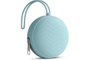 SHUBEIEUMI Dummy Box, Silicone Dummy Box, Storage Dummy Holder Case, BPA-Free Dummy Bag, Portable Dustproof Dummy Box for Travel, Large Capacity (Blue)