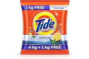 Tide Plus Detergent Washing Powder - 5kg Value Pack Lemon & Mint Fragrance 2X Deep Clean Power World's No. 1 Detergent Brand