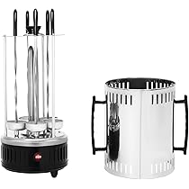 1000W Vertikal Elektrogrill - Edelstahl Döner Grill Mit 6 Spießen Für Zuhause