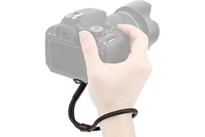 BINDPO Pasek na nadgarstek do aparatu, skórzany pasek na rękę ze skóry PU, regulowany pasek na nadgarstek z adapterem 1/4 cala do ONE X2/do POCKET 2, Domyślnie, 14 * 8 * 2cm