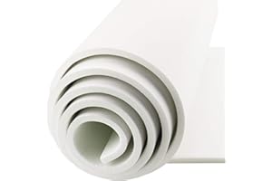 STORYSTORE Rollo de espuma autoadhesiva de caucho celular, autoadhesivo, 300 mm (ancho) x6 mm (diámetro) x1.5 m (largo), fácil de cortar, placa de goma celular DIY (blanco)