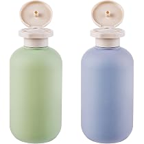 6 Bottiglie Vuote In PET Trasparente 236 Ml Con Tappo A Disco Bianco - Contenitori Per Shampoo E Lozioni, Senza BPA, Made In USA