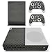 Produktbild Morbuy Xbox ONE S Design Folie Skin Vinyl Aufkleber Sticker für Microsoft Xbox ONE S Konsole + 2 Controller Skins Set (Schwarze Kohlefaser)