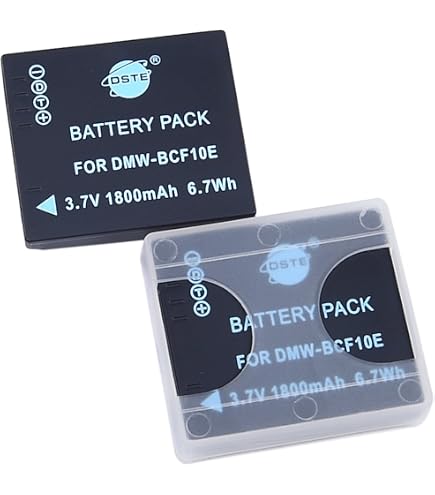 2 X Fotocamera ad alte prestazioni LiIon batteria per Panasonic Lumix DMCFT1 FP8 FS6 FS7 FS10 FS12 FS15 FS25 FS42 FS62 FX40 fx60 FX550 FS25 FP1 sostituisce DMWBCG10 DMWBCF10E CGAS106 C DMWBCF