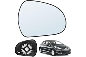 RASHION Verre de Rétroviseur Droite Compatible avec Peugeot 207 2006-2014/308 2007-2013 Glace De Rétroviseur Chauffant