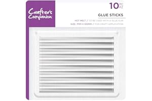 Crafter's Companion CC-TOOL-GLUST7-10 Klebestifte Minen Für Heißklebepistole Für Projekte Crafting 7 mm Packung Mit 10, Clear, 7mm