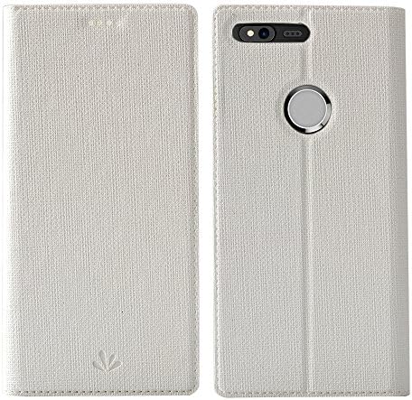Google Pixel Case Cover, Eastcoo Slim Fit PU Leather Folio Flip Wallet case Clear TPU Magnetic Holder Stand Card Slot Wallet Case for Google Pixel (google pixe 5.0 inch, White)