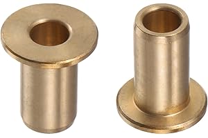 QUARKZMAN 2Stk Flansch Lager Hülse 8mm Bohrung 12mm AD 25mm Länge 2mm Flansch Dicke Bronze Buchse Selbstschmierende Buchsen Hülse für Industrielle Anlagen