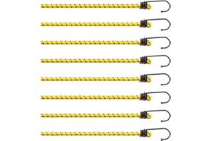 COM-FOUR® Set di tenditori in gomma da 10 pezzi - tenditori per bagagli - espansori con ganci - cinghie elastiche per il fissaggio del carico - cinghia di tensione