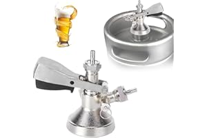 Fictor Kegverschluss Zapfkopf, Kegverschluss Zapfkopf Typ G, Fassbier Fass Kupplung vom Typ G aus Edelstahl Bierspender Heimbrau Bierhahn Anschlüsse für die Hausbrauerei