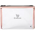 OneNine5 Komodo Pink Airport Clear Plastic Toiletry Bag. for Eco-Friendly Travel Wash Bag. Reusable & TSA Approved Pouch for 100ml Liquid Bottles & Holiday Essentials. 1 Litre Volume. Mens, Women