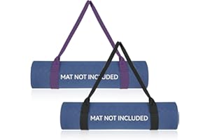 SLIVERDEW 2 Stück Tragegurt Yogamatte, Verstellbare Yoga Gurt Baumwolle Yogamattenriemen Tragegurt Yogamatten Halteband für Tragen, Verstauen und Organisieren Von Gymnastikmatte, Sportmatte Aller Größen
