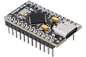 ‎APKLVSR APKLVSR Pro Micro Entwicklungsboard 5V/16MHz Mikrocontroller mit 2-reihigem Pin-Header und USB C Port,kompatibel mit Arduino(Schwarz oder Blau nach dem Zufallsprinzip)