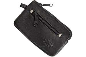 GoBago Branco kleine Schlüsseltasche Leder Schlüsseletui Schlüsselmappe Schlüssel Etui (Schwarz)