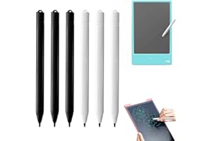 YIIWONI 6 Stück Ersatzstift Stift für LCD-Schreibtafel, Tablet Stift für LCD Maltafel, Writing Board Pens, Schreibtafel pens für LCD, Geeignet für LCD-Schreibtabletts und Zeichentabletts(Schwarz+Weiß)