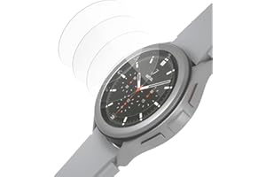 Sinoacc 4-Stück Schutzglas Für Galaxy watch 4 classic 46mm Panzerglas, HD Anti-Fog Gehärtetes Glas Schutzfolie Für Samsung Galaxy watch 4 classic 46mm Displayschutz Zubehör Screen Protector