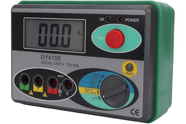 Jordtestare Megohmmeter med Digital LCD-skärm och väska (DY4100 Digital Display)