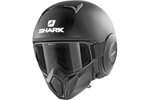 Shark Street Drak Casco de Moto, Hombre, Nero Opaco, M