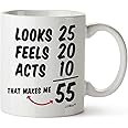 55th Birthday Gifts for Men & Women. Perfect 55 Years Old Birthday Party Supply Decorations 1968 Coffee Mug. Celebrate Your 55 Years of Awesomeness in Style with This Unique and Fun LiliWair Glassware