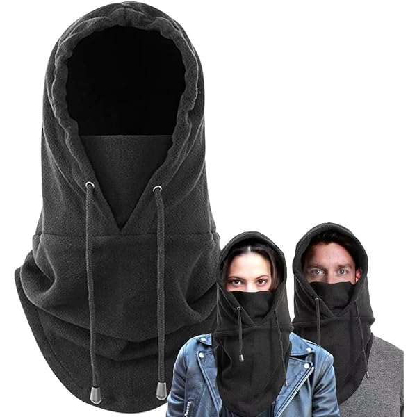 Cagoule Avec Masque Intégré Femme - Nylon Anti-vent, Imperméable - Protection Visage Et Tête Pour Sports D'hiver, Outdoor - 7