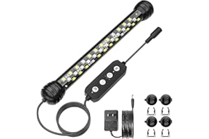 ‎SEAOURA SEAOURA Aquarium Led Beleuchtung mit Timer, Aquarium licht mit automatischer Ein-/Ausschaltung, Vollspektrum, 10 Helligkeitsstufen, für Aquarium