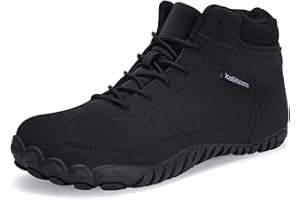 IceUnicorn Barfußschuhe Winter Warm Gefüttert Winterstiefel Winterschuhe Damen Herren