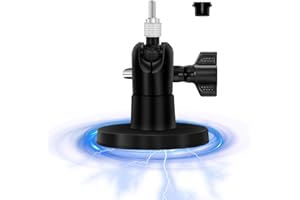 Huafly Magnetyczny uchwyt ścienny do rolek, BECEMURU Stabilność ABS 360° obrotowy router bezśrubowy uchwyt sufitowy zestaw montażowy do Blink XT/XT2, Blink Mini Smart Security Camera (czarny)