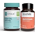 HealthKart hk vitals Fish Oil and Multivitamin (30 Tablets Each) Combo Pack | 1000mg Omega 3 with 180mg EPA & 120mg DHA | Enhances Energy, Immunity & Joints Health