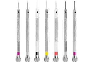 PFLYPF 7-częściowy precyzyjny śrubokręt zegarmistrzowski, śrubokręt do okularów, zestaw naprawczy do zegarków, mini śrubokręt, odpowiedni do naprawy zegarków i elektroniki