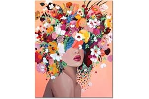 YALKIN Paint by Numbers Kits for Adults, Flowers Painting by Number Kits On Canvas,Without Frame DIY Color Oil Painting Acrylic Paints,Home Wall Decor 16x20in/40x50cm