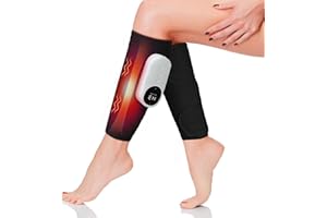 CHEFYUPER Calf Massager for Circulation and Pain Relief, Leg Massager,3 Intensity Levels, 3 Massage Modes, Heat Therapy, Rechargeable via Type-C, Customizable Fit, Promotes Muscle Relaxation, 1Pack (Black)
