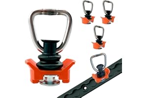 TULEBOLIAN 4 PièCes Anneaux D'Arrimage pour SystèMe De Rail, Schraubfitting FüR Airlineschiene 1000 Dan Ferrures D'ExtréMité Simples pour Rails D'Arrimage pour Voiture, Remorque, Camion