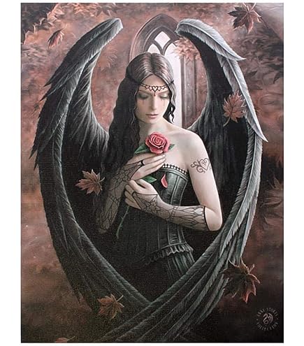 Anne Stokes Weihnachtskarte 'Juleengel' – Elegantes Design, Auf Recycling-Material Gedruckt