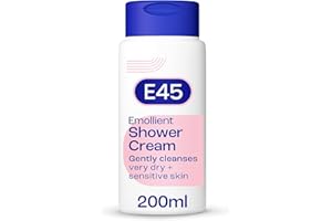 E45 Shower Cream for Dry, Sensitive, and Itchy Skin - Moisturising Body Wash for Men and Women - Helps Maintain Skin pH - Suitable for Eczema and Dermatologically Tested - 200 ml