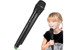 NUOBESTY Pretend Toy Microphone, 26.5cm Fake Microphone Toy for Kids Cosplay Prop Simulation Karaoke Costume Props for Party Favors, Halloween, Performance, Christmas (Bottom Random Color)