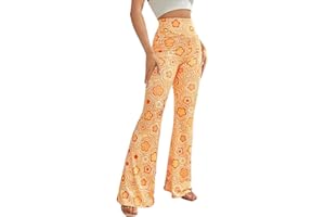 EVELUST 70er Jahre Schlaghose für Damen – Rave Festival Outfit Hohe Taille Bell Bottom Breites Bein Bequeme Disco Kostümhose