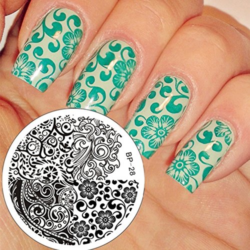 Born Pretty Mixed Abstract Patterns Nail Art Stamping Image Plate 28