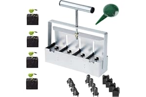 LEJIEYIN Handgehaltener Bodenblockierer 4pcs 2in Seed Block Makers zu Einer Zeit Soil Block Maker für Soil Block für Seed Start Garden Soil Blumenerde für Outdoor-Pflanzen K