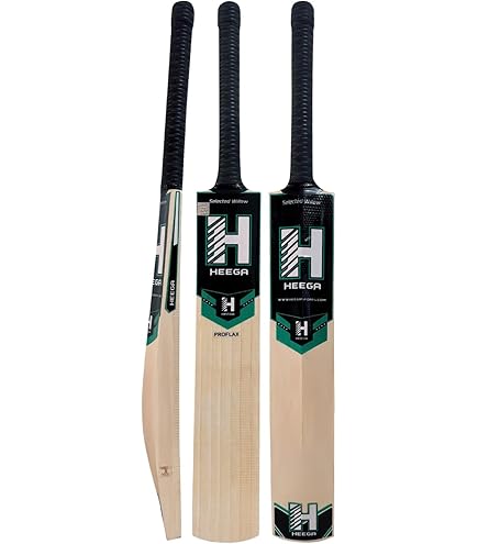 ZX, Kashmir Willow Cricket Bat, Full Size for Leather Ball (Green