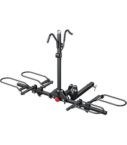 BougeRV 4 Bike Hitch Rack - Lockable Foldable Carrier For 2" Hitch Receiver