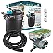 Produktbild 5000L Druckfilter + 11w UVC Sterilisator + 3000L/H Teichpumpe + 5 Meter Teichschlauch Teichfilter Teich Filter