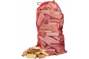 GENÉRICO Astillas Encendido Natural Rápido Pino Seco Saco 6kg Ideal Chimeneas Estufas Barbacoas Calderas Interior Exterior Ecológicas Fáciles Usar Alto Poder Calor Secado Controlado Resina Natural