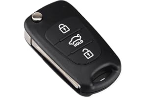 HooRLZ Coque Clé Hyundai, Compatible pour Hyundai i20 i30 i35 iX20 iX35 Kia Rondo Ceed Rio Soul Picanto Sportage Sorento TéLéCommande, Boitier Clé Kia Picanto, Clef Hyundai i30, Clé Kia -3 Boutons