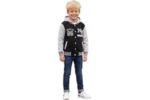 A2Z 4 Barn Unisex Pojkar Flickor Huvjacka Baseball Bekväm kappa i Varsity Style för barn Ålder 5 6 7 8 9 10 11 12 13 år