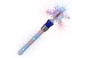 XJSGS- Light Up LED Wand Star Light Flashing Wands,Magic Wand Rotating Toy for Girls and Boys christmas & birthday gift (Blue) (Blue)
