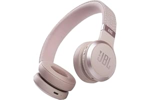 JBL Live 460 NC Wireless On-Ear Bluetooth Headphones with Active Noise-Cancelling Technology, Up to 50 Hours Battery Life, Rose Pink