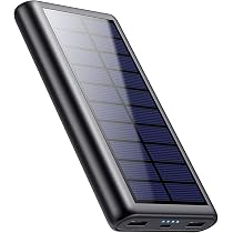 Power Bank 26800 mAh, PD 25 W, batteria esterna USB C con 3 uscite e 3 ingressi, caricatore portatile con display a LED per smartphone (nero/arancione