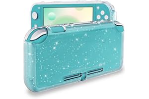 DLseego Housse de Protection Compatible avec Switch Lite 2019, Crystal Glitter Bling Étui Souple en TPU avec Absorption des Chocs et Anti-Rayure Case Design pour Switch Lite - Crystal Glitter
