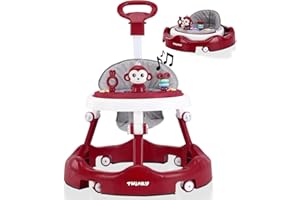 Twinky® Lauflernwagen mit Spielset & Bodenmatte - Robuste 4-fach verstellbare Vorschul-Lauflernhilfe - Ideal als Gehhilfe für die ersten Schritte Ihres Kleinen